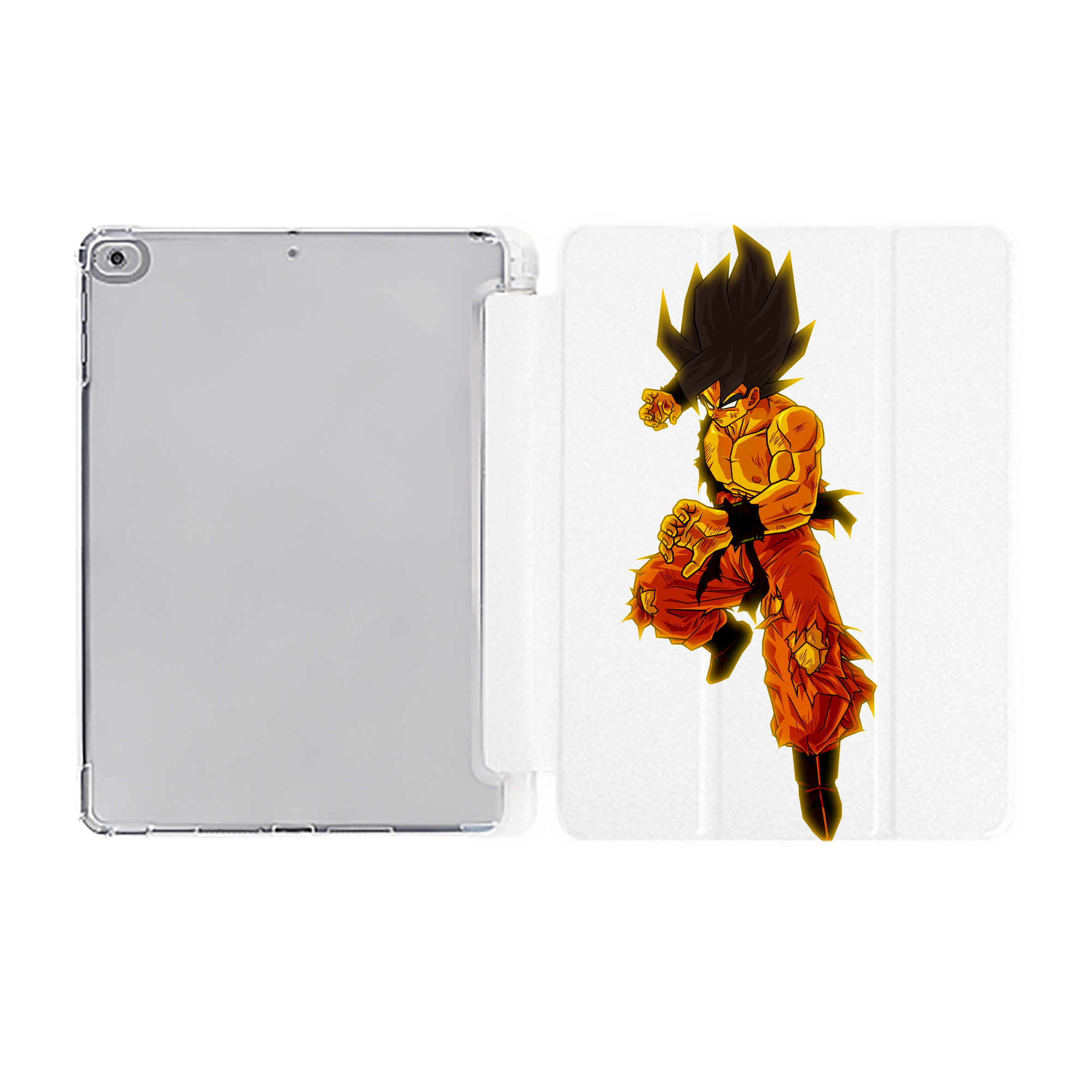 （画像用） ドラゴンボール 孫 悟飯（そんごはん）DRAGON BALL Son Gohan IPad ケース ペン収納付き 三つ折りスタンド PUレザー×シリコン 対応機種9.5/10.5/10.9インチ